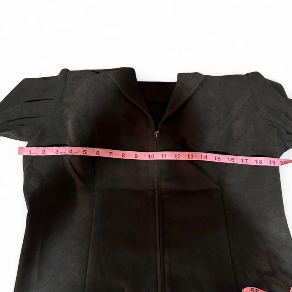 Natural Impressions Women's Black Blazer with Floral Details